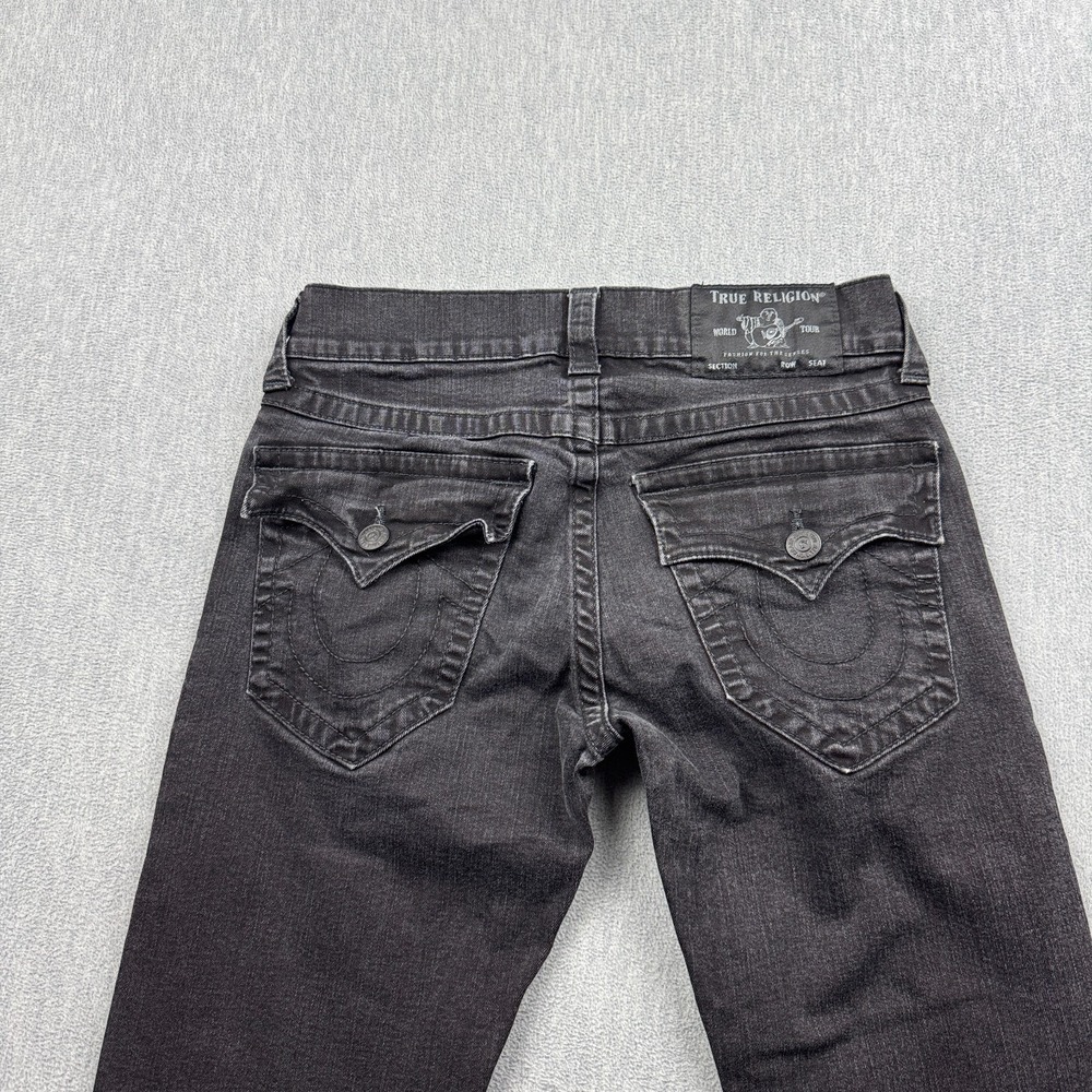 True Religion Jeans Men 31X33 Black Stretch Rocco Relax Flap Pocket Denim Pant